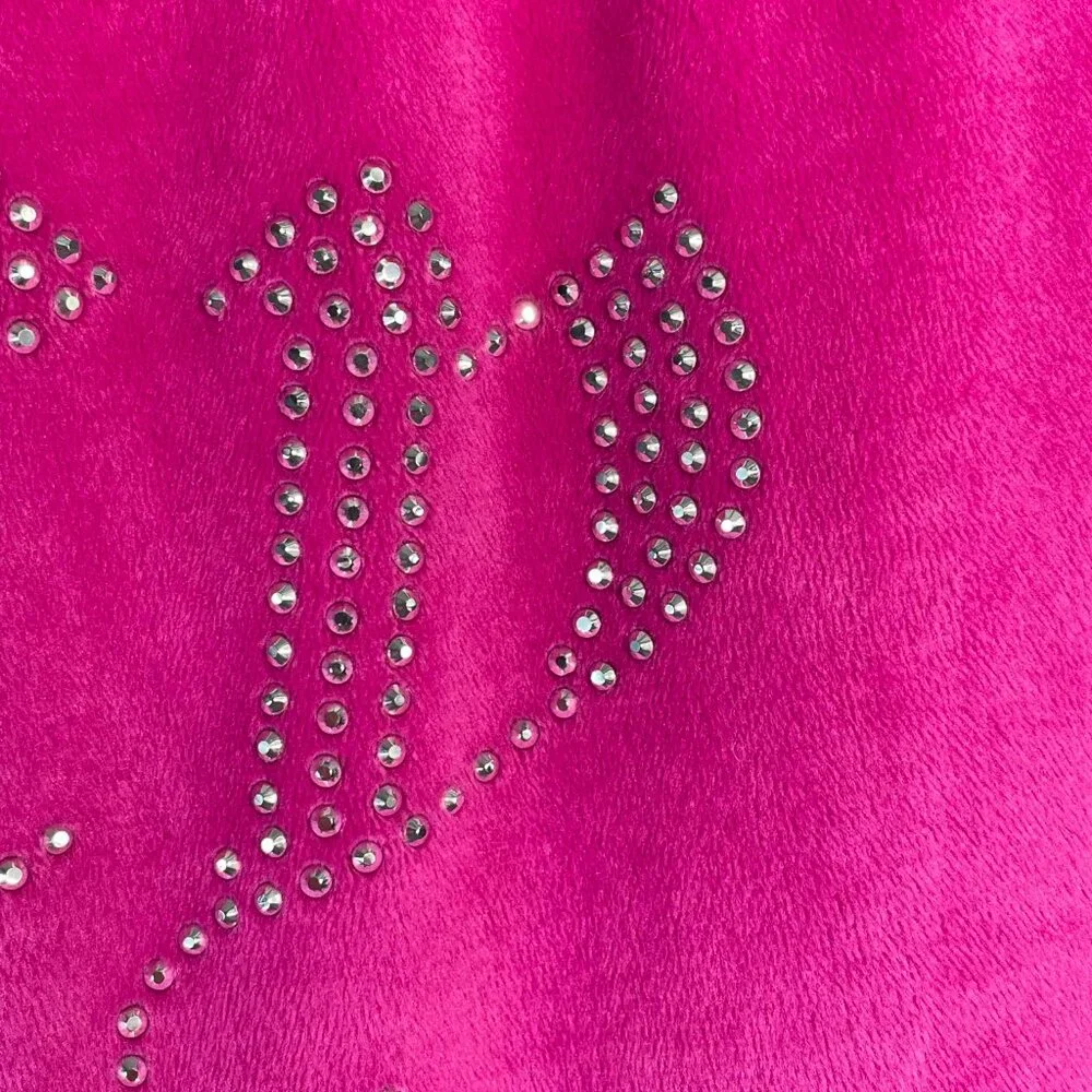 Juicy Couture Velour Lounge Pants Pink Wide Leg Y2K S - Picture 7 of 10